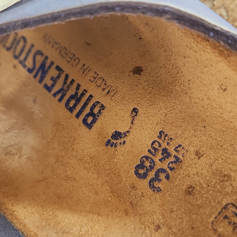 Birkenstock Sandals Wirh Blue Leather Strap Size 38 - Picture 8 of 12